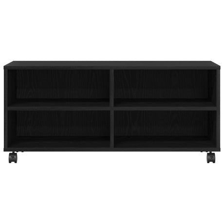 Tv Cabinet Black 90X35X35 Cm Engineered Wood