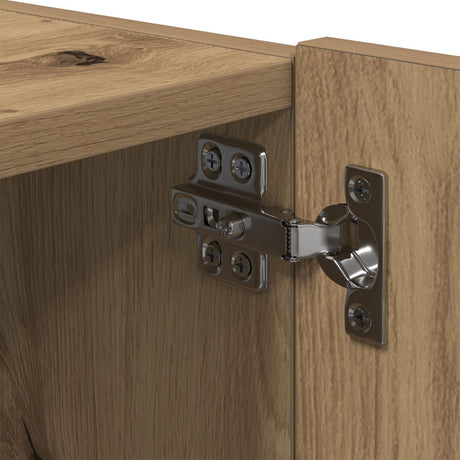 Tv Wall Cabinets With Led Lights 2 Pcs Artisan Oak 80X35X31 Cm