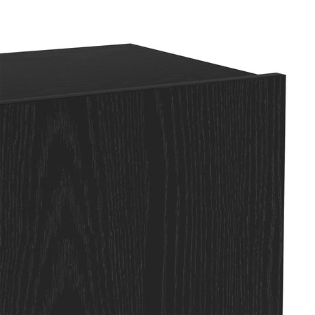 6 Piece Tv Cabinet Set Black Oak Engineered Wood,  Wall Mounted Tv Cabinets 2 Pcs Black Oak 30.5X30X30 Cm,  Wall-Mounted Tv Cabinet In Black Oak - 30.5X30X90 Cm, Made Of Engineered Wood,  Black Oak Tv Stand 80X30X30 Cm Made Of Engineered Wood