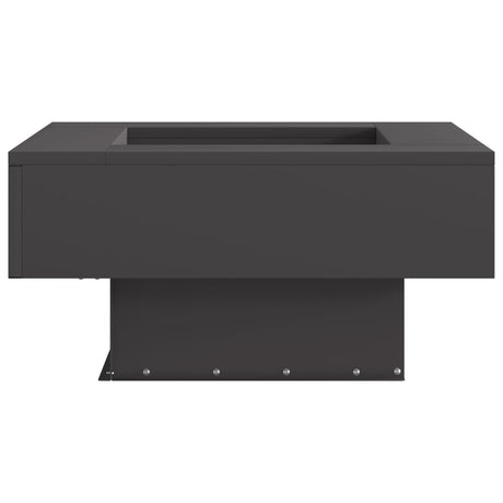 Fire Pit Square Black Steel