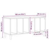Record Cabinet 100X38X48 Cm Engineered Wood