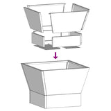 Fire Pit Square Black Steel