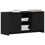 Tv Stand In Black Oak - 102 X 37.5 X 52.5 Cm, Made Of Engineered Wood