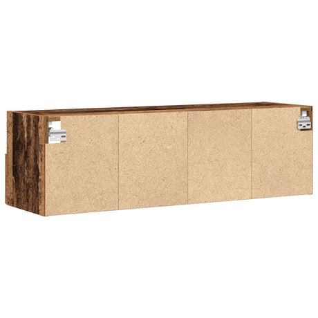Tv Wall Cabinets 2 Pcs Old Wood 100X30X30 Cm Engineered Wood
