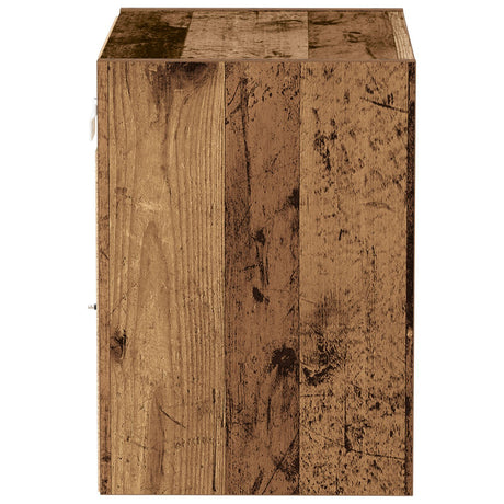 Floating Shelf Old Wood 40X28,5X40 Cm Engineered Wood