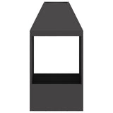 Fire Pit Black 50X50X100 Cm Steel