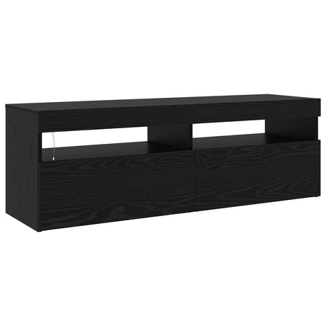Tv Cabinets 2 Pcs With Led Lights Engineered Wood,  Tv Cabinet With Led 120X35X40 Cm Engineered Wood