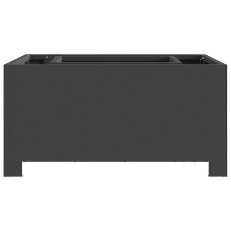 Fire Pit Square Black Steel
