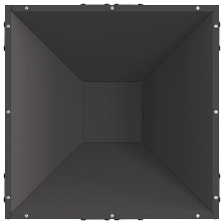 Fire Pit Square Black Steel