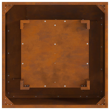 Fire Pit Square Weathering Steel