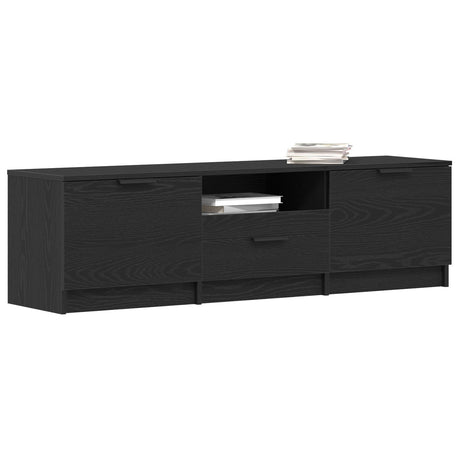 Tv Cabinet - Black Oak - 140X35X40 Cm - Made Of Engineered Wood