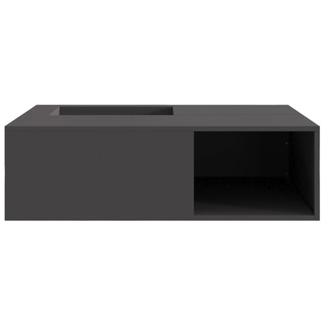 Fire Pit With Log Storage Black 100X100X30 Cm Steel