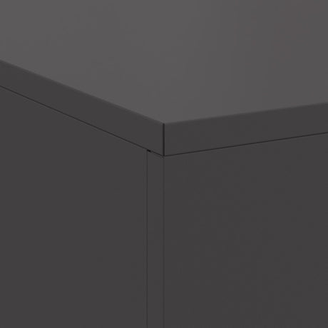 Fire Pit With Log Storage Black 100X100X30 Cm Steel