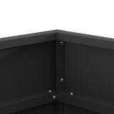 Square Fire Pit - Black, 50X50X30 Cm, Steel