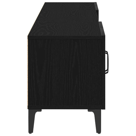 Tv Cabinet Black Oak 180X31,5X40 Cm Engineered Wood