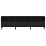 Tv Cabinet Black Oak 150X30X44,5 Cm Engineered Wood