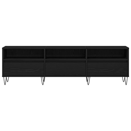 Tv Cabinet Black Oak 150X30X44,5 Cm Engineered Wood