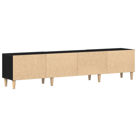 Tv Cabinet Black Oak 180X31,5X40 Cm Engineered Wood