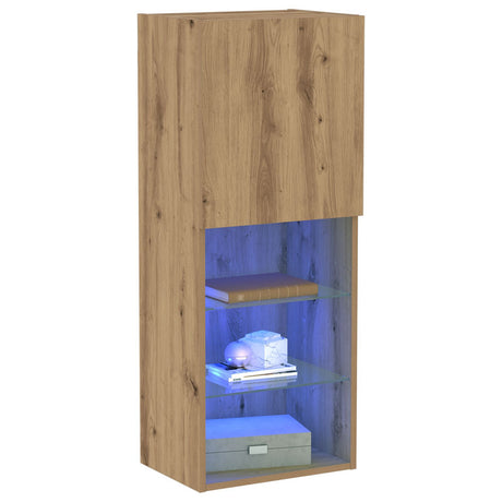 Tv Cabinet With Led Lights Artisan Oak 40,5X30X102 Cm