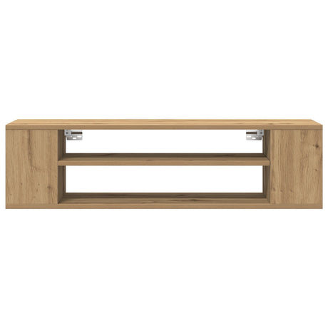 Wall Mounted Tv Cabinet In Artisan Oak - 100X30X26.5 Cm, Made From Engineered Wood