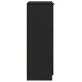 Shoe Cabinet In Black Oak - 59 X 35 X 100 Cm - Made From Engineered Wood