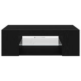 Tv Cabinet With Led Lights In Black Oak - 90 X 39 X 30 Cm - Made From Engineered Wood