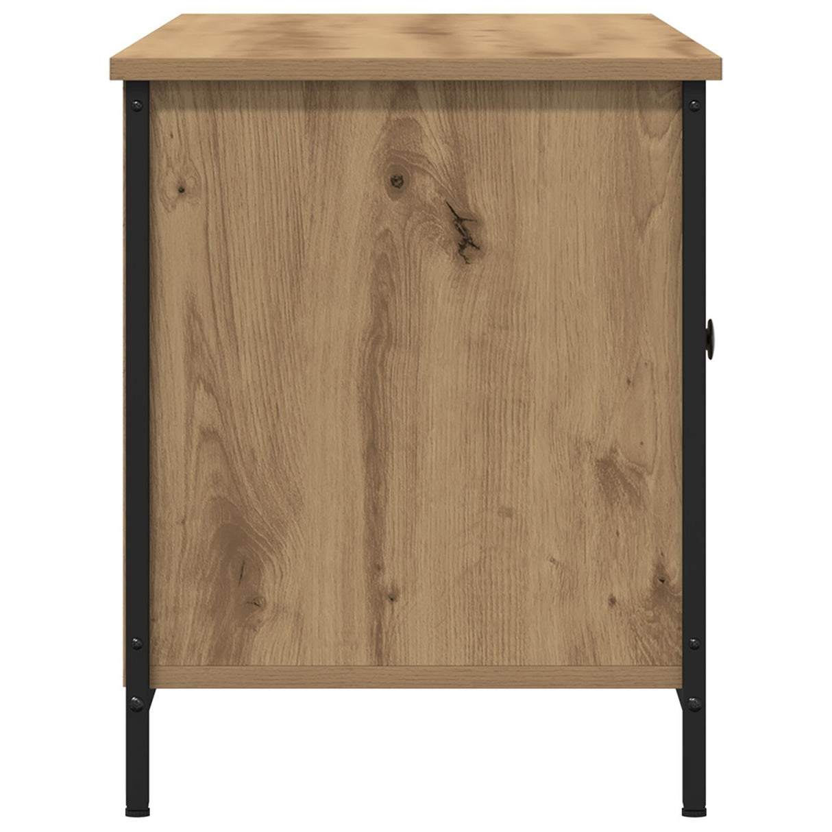 Tv Cabinet Artisan Oak 100X40X50 Cm Engineered Wood And Steel