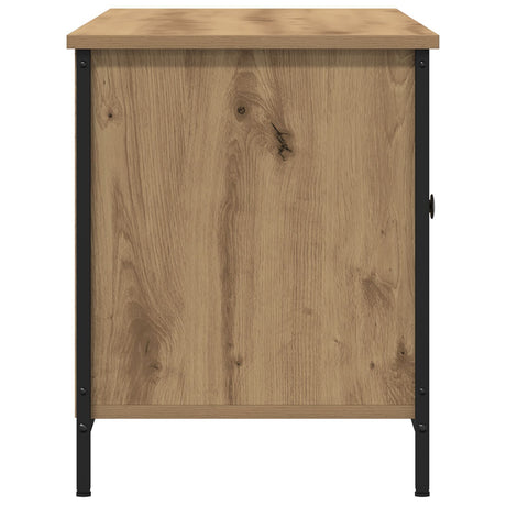 Tv Cabinet Artisan Oak 100X40X50 Cm Engineered Wood And Steel