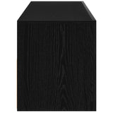 Tv Cabinet With Led Black Oak 90X35X40 Cm Engineered Wood