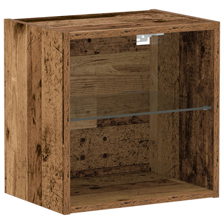 Floating Shelf 2 Pcs Old Wood 40X28,5X40 Cm Engineered Wood