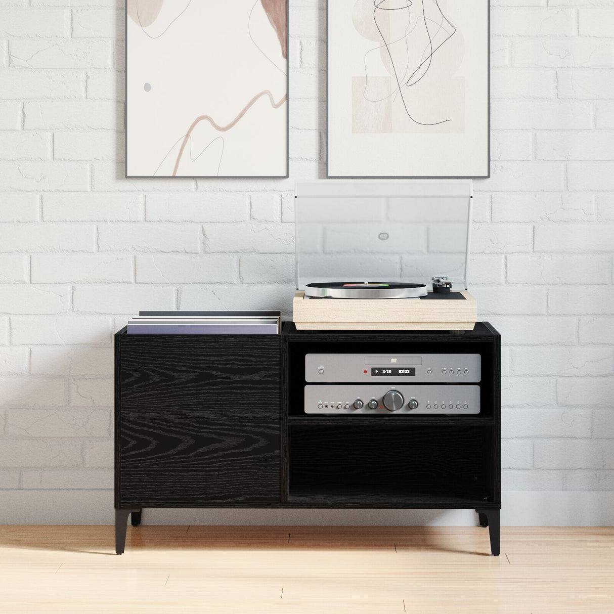 Record Cabinet 84,5X38X48 Cm Engineered Wood