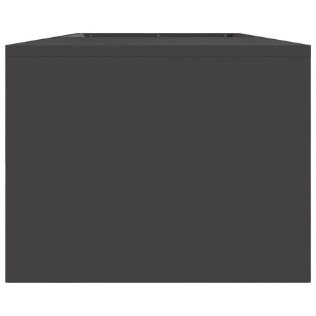 Fire Pit With Log Storage Black 160X45X35 Cm Steel