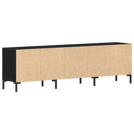 Tv Cabinet Black Oak 150X30X44,5 Cm Engineered Wood