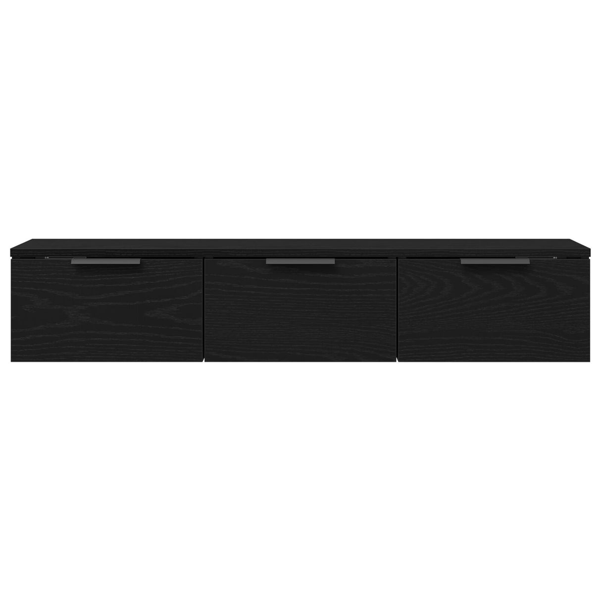 Black Oak Wall Cabinet 102X30X20 Cm Made Of Engineered Wood