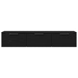 Black Oak Wall Cabinet 102X30X20 Cm Made Of Engineered Wood