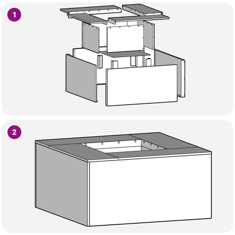 Fire Pit Square Weathering Steel