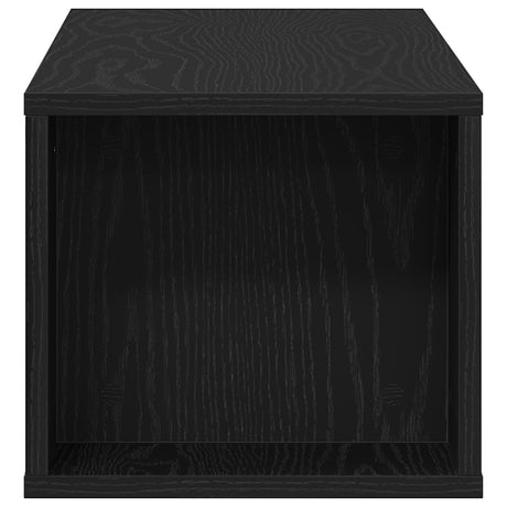 Wall-Mounted Tv Cabinet - Black Oak, 100X30X26.5 Cm, Engineered Wood