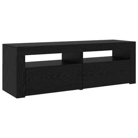 Tv Cabinets 2 Pcs With Led Lights Engineered Wood,  Tv Cabinet With Led 120X35X40 Cm Engineered Wood