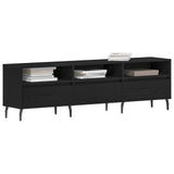 Tv Cabinet Black Oak 150X30X44,5 Cm Engineered Wood