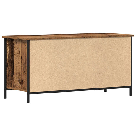Tv Cabinet Old Wood 100X40X50 Cm Engineered Wood And Steel