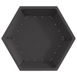 Fire Pit Hexagonal Black Steel