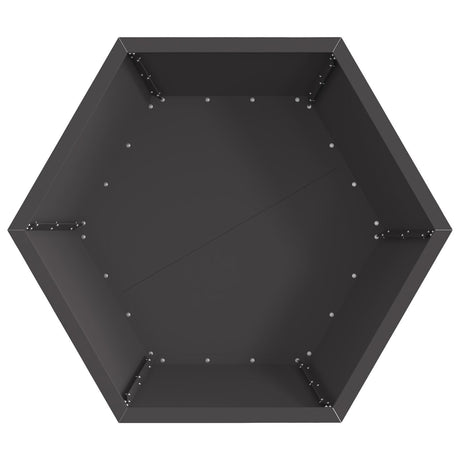 Fire Pit Hexagonal Black Steel