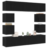 6 Piece Tv Cabinet Set Wall-Mounted Engineered Wood,  Tv Stand 80X30X30 Cm Made Of Engineered Wood,  Wall Mounted Tv Cabinets 2 Pcs 30.5X30X30 Cm