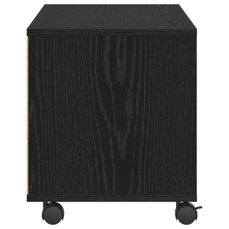 Tv Cabinet Black 90X35X35 Cm Engineered Wood