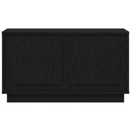 Tv Cabinet Black Oak 80X35X45 Cm Engineered Wood
