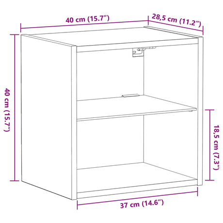 Floating Shelf Old Wood 40X28,5X40 Cm Engineered Wood