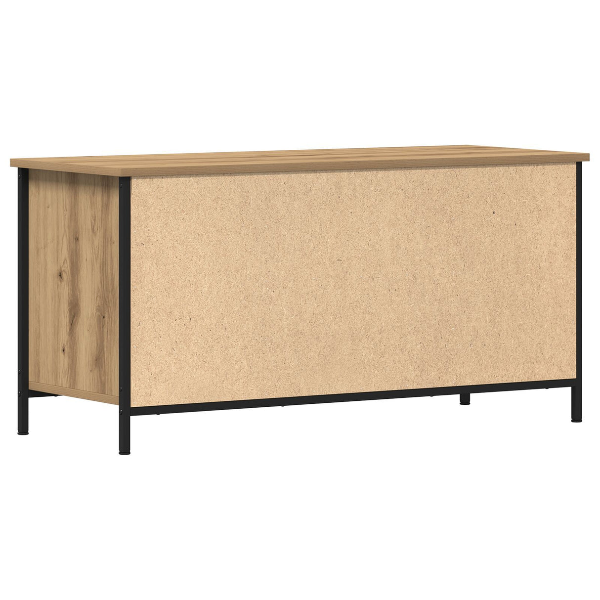 Tv Cabinet Artisan Oak 100X40X50 Cm Engineered Wood And Steel