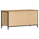 Tv Cabinet Artisan Oak 100X40X50 Cm Engineered Wood And Steel