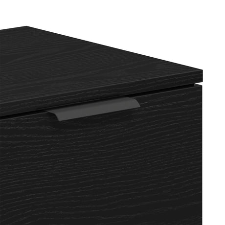 Tv Cabinet Black Oak 102X35X36,5 Cm Engineered Wood