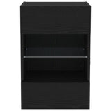 Led Tv Cabinet Black Oak 40X30X60,5Cm Cm Engineered Wood